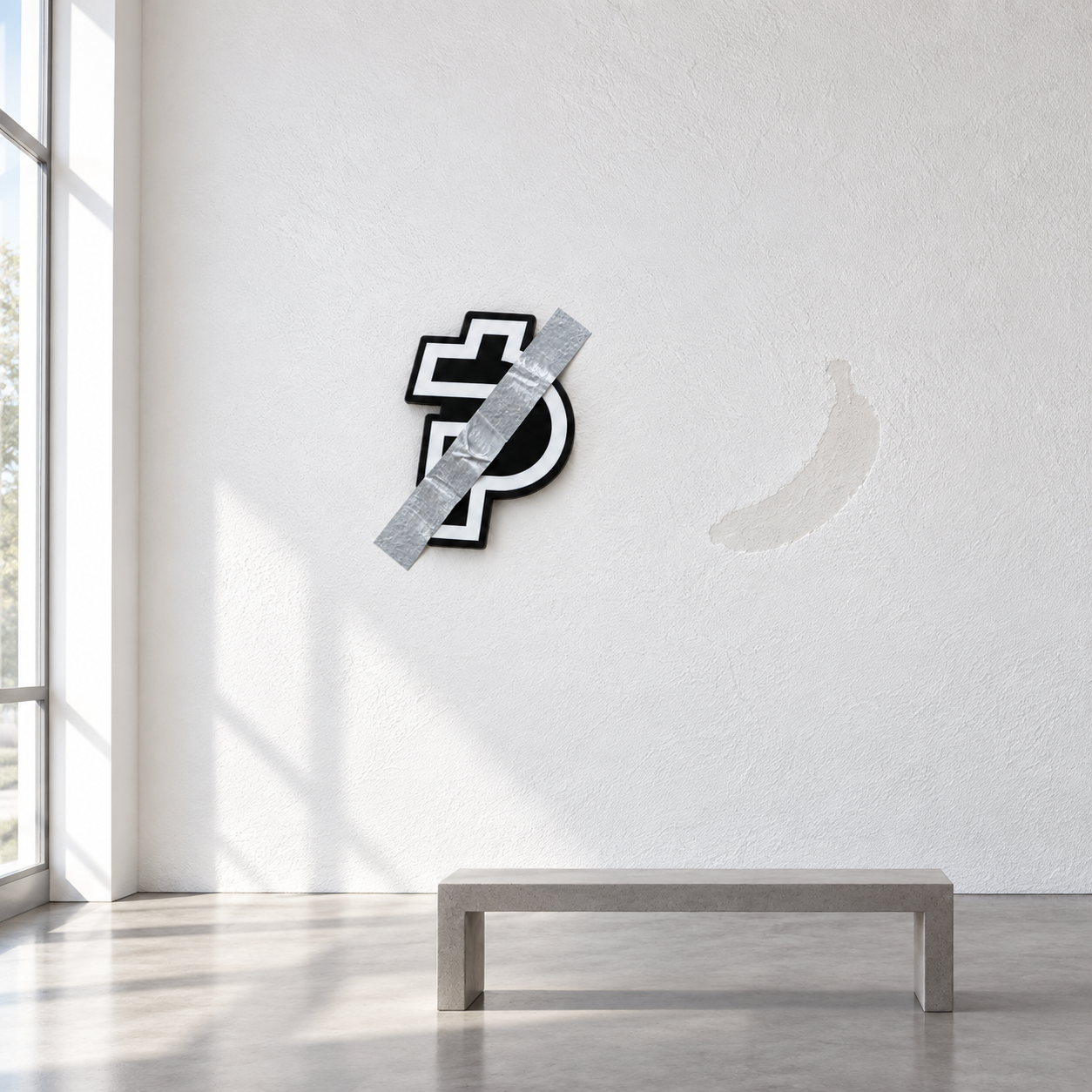 The taped PAID symbol appears in a bright gallery